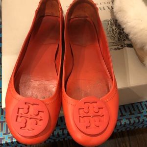 Tory Burch Poppy Red Flats Size 9